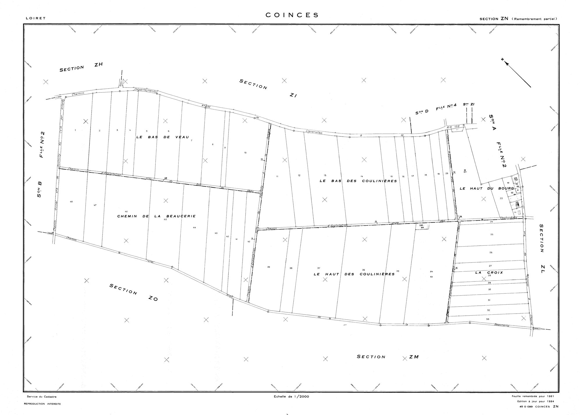 Coinces - Sections
