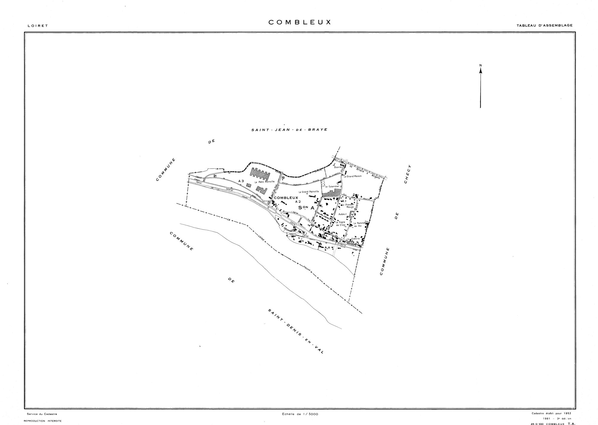 Combleux - Tableau d'assemblage