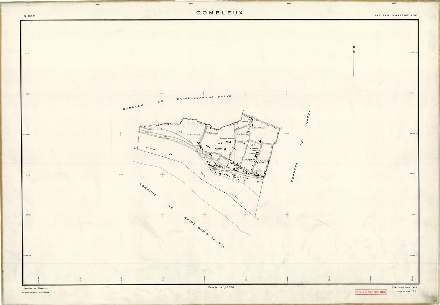 Combleux - Tableau d'assemblage