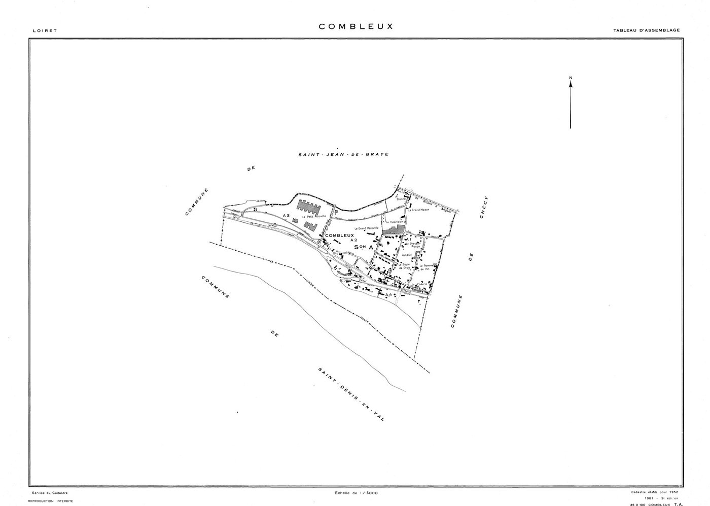 Combleux - Tableau d'assemblage