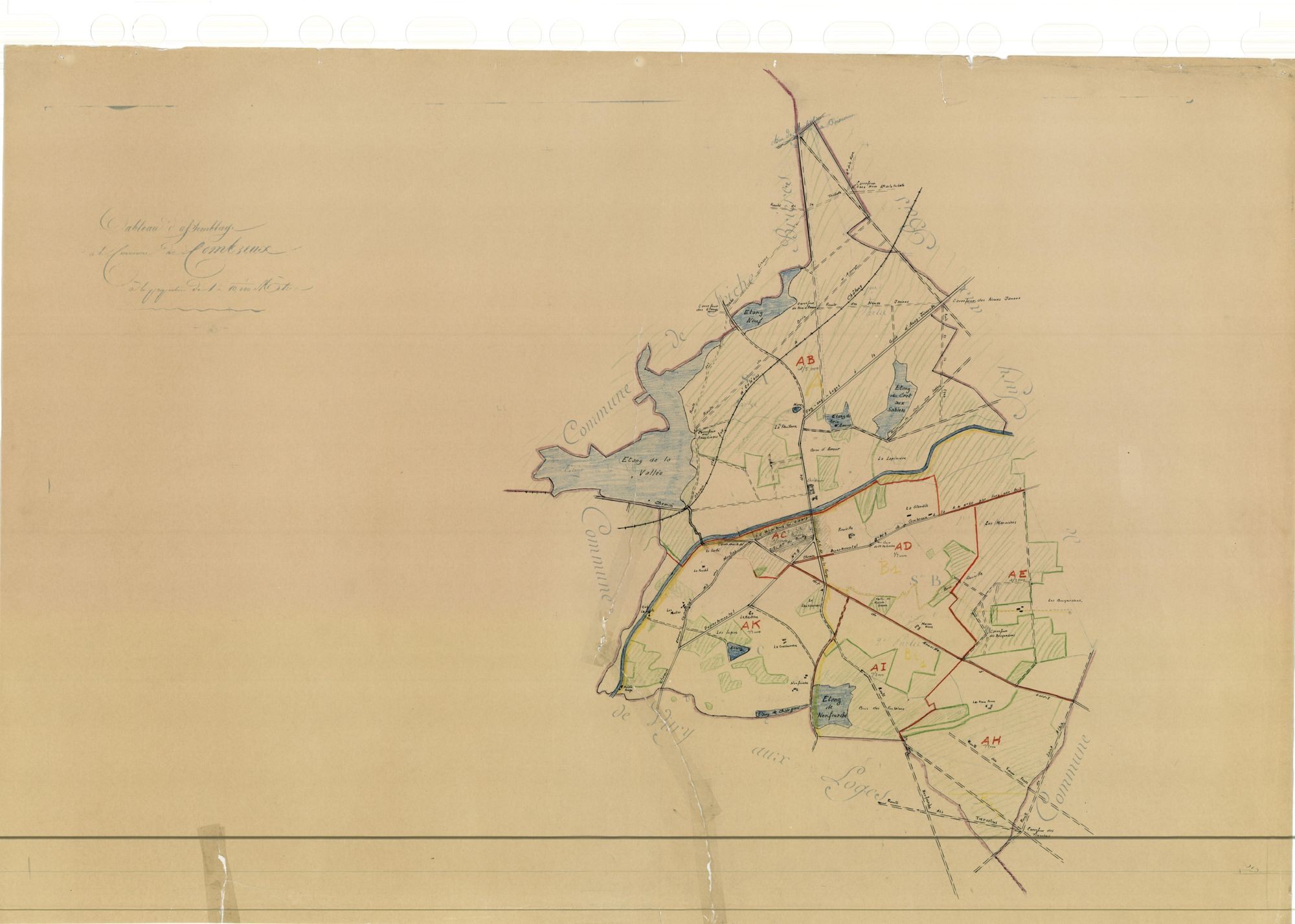 Combreux - Tableau d'assemblage