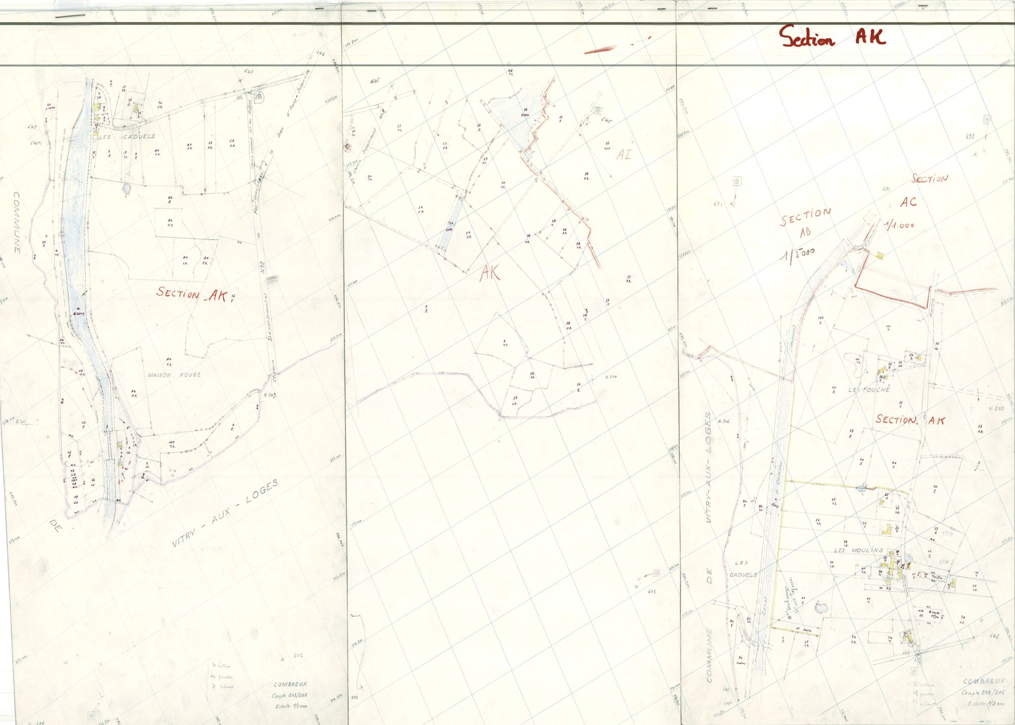Combreux - Sections