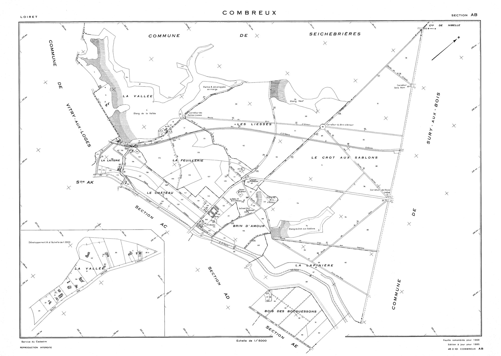 Combreux - Sections