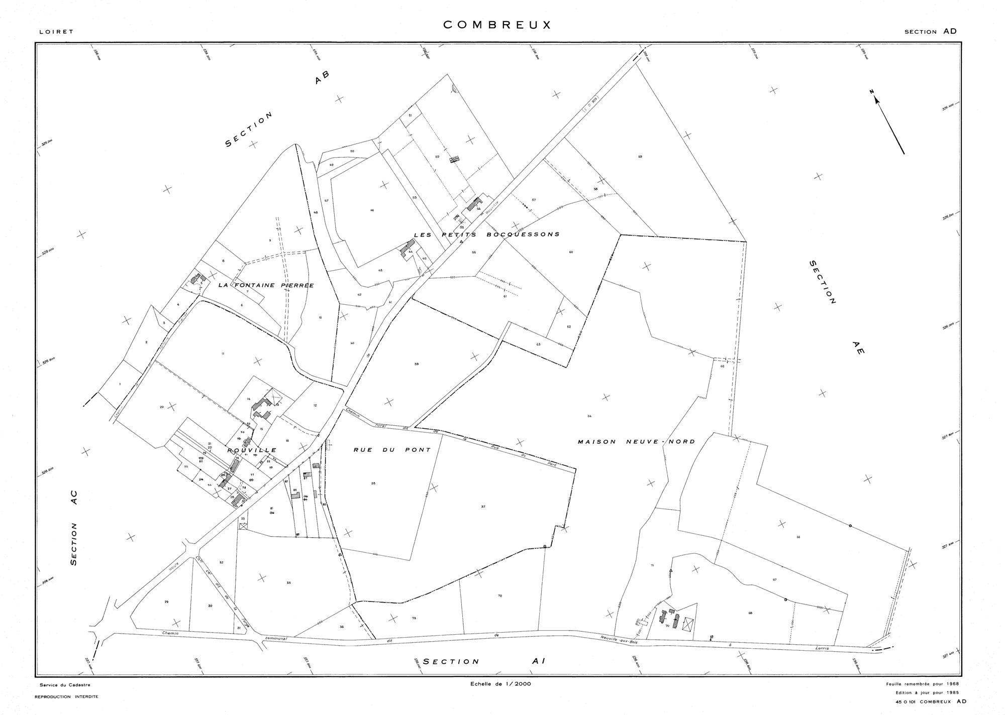 Combreux - Sections