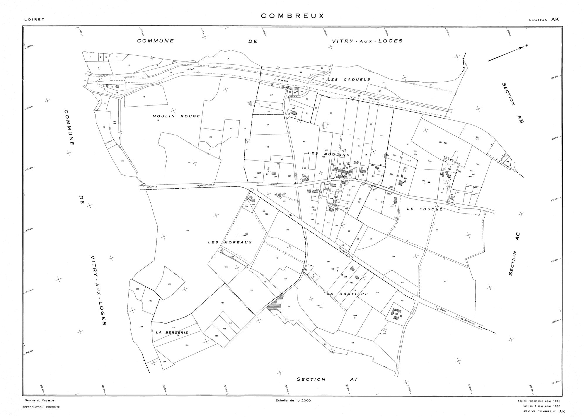 Combreux - Sections
