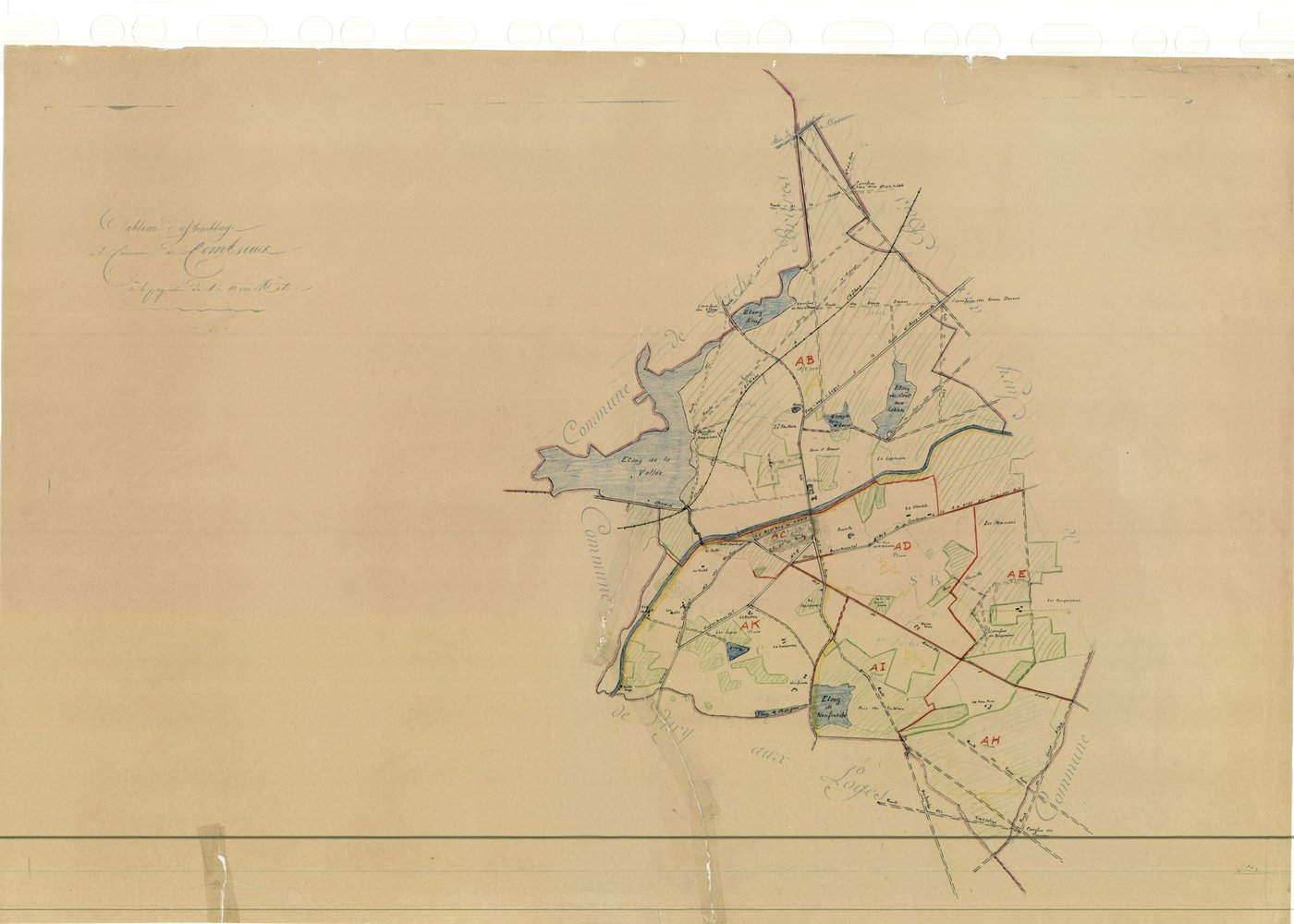 Combreux - Tableau d'assemblage