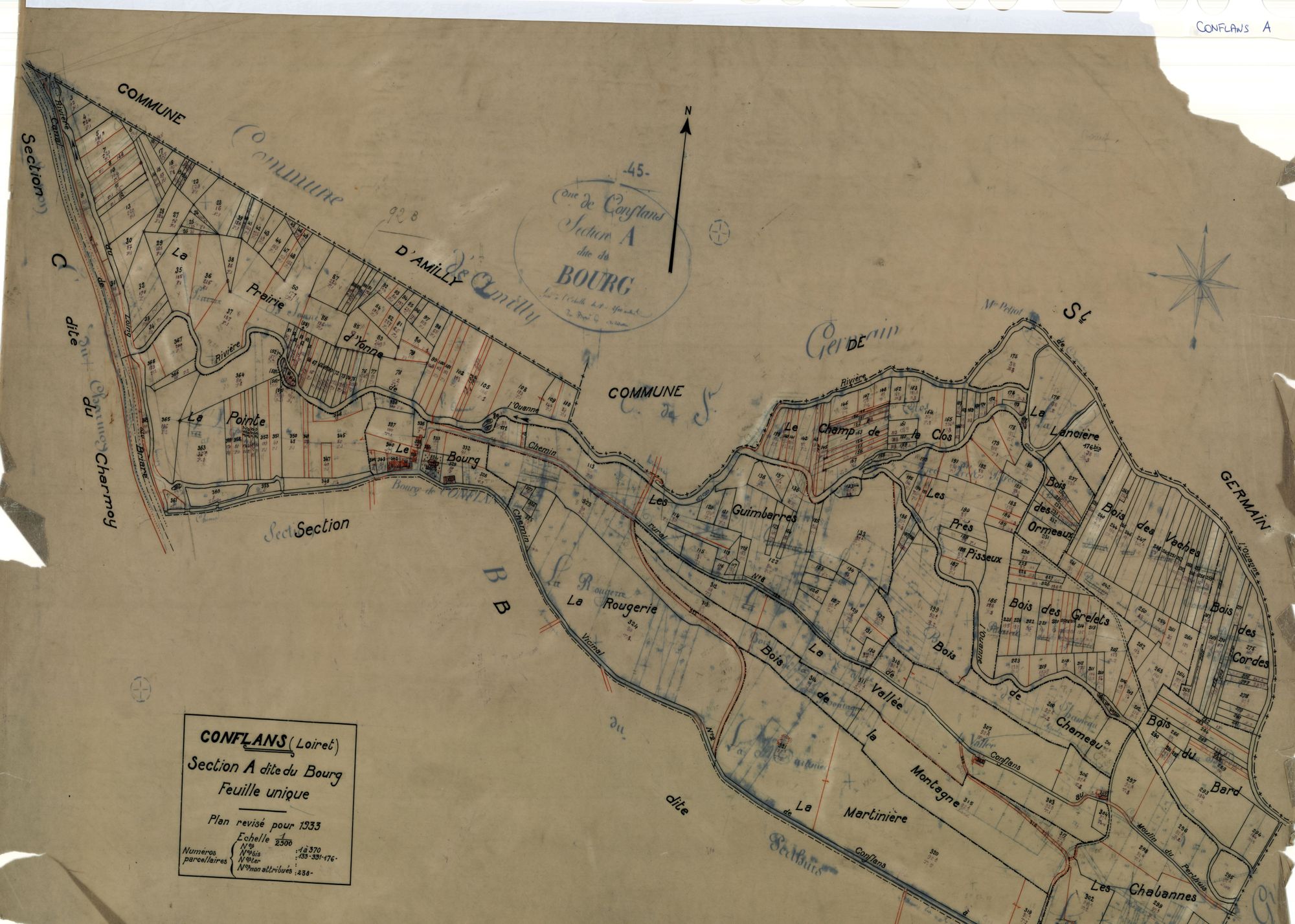 Conflans-sur-Loing - Sections