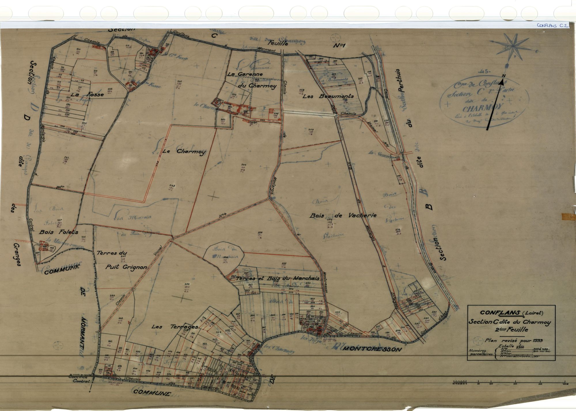 Conflans-sur-Loing - Sections