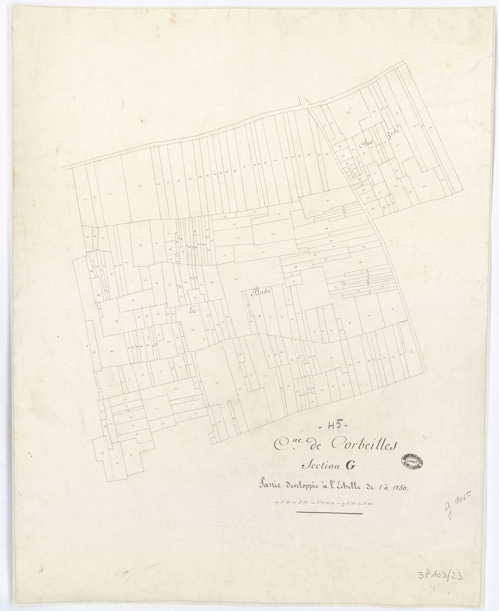 Corbeilles - Sections