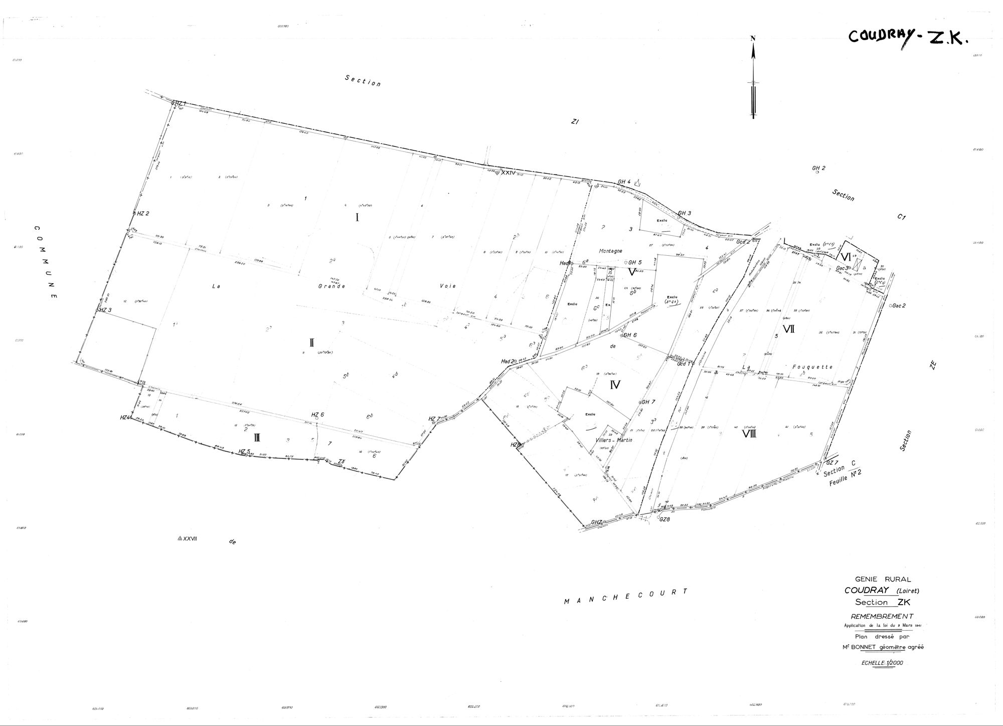 Coudray - Sections