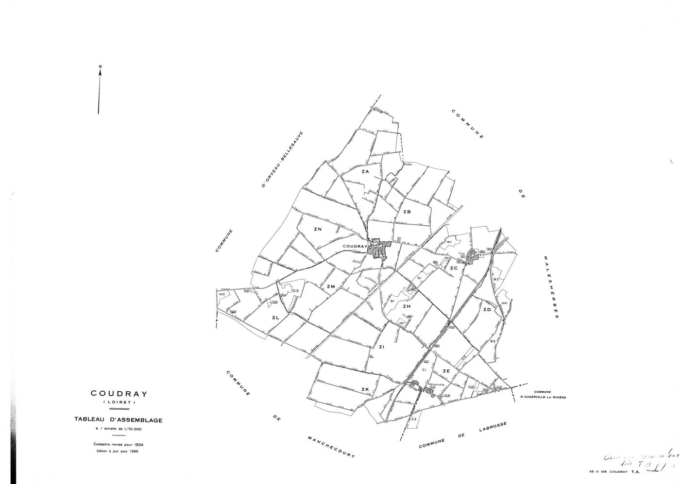 Coudray - Tableau d'assemblage