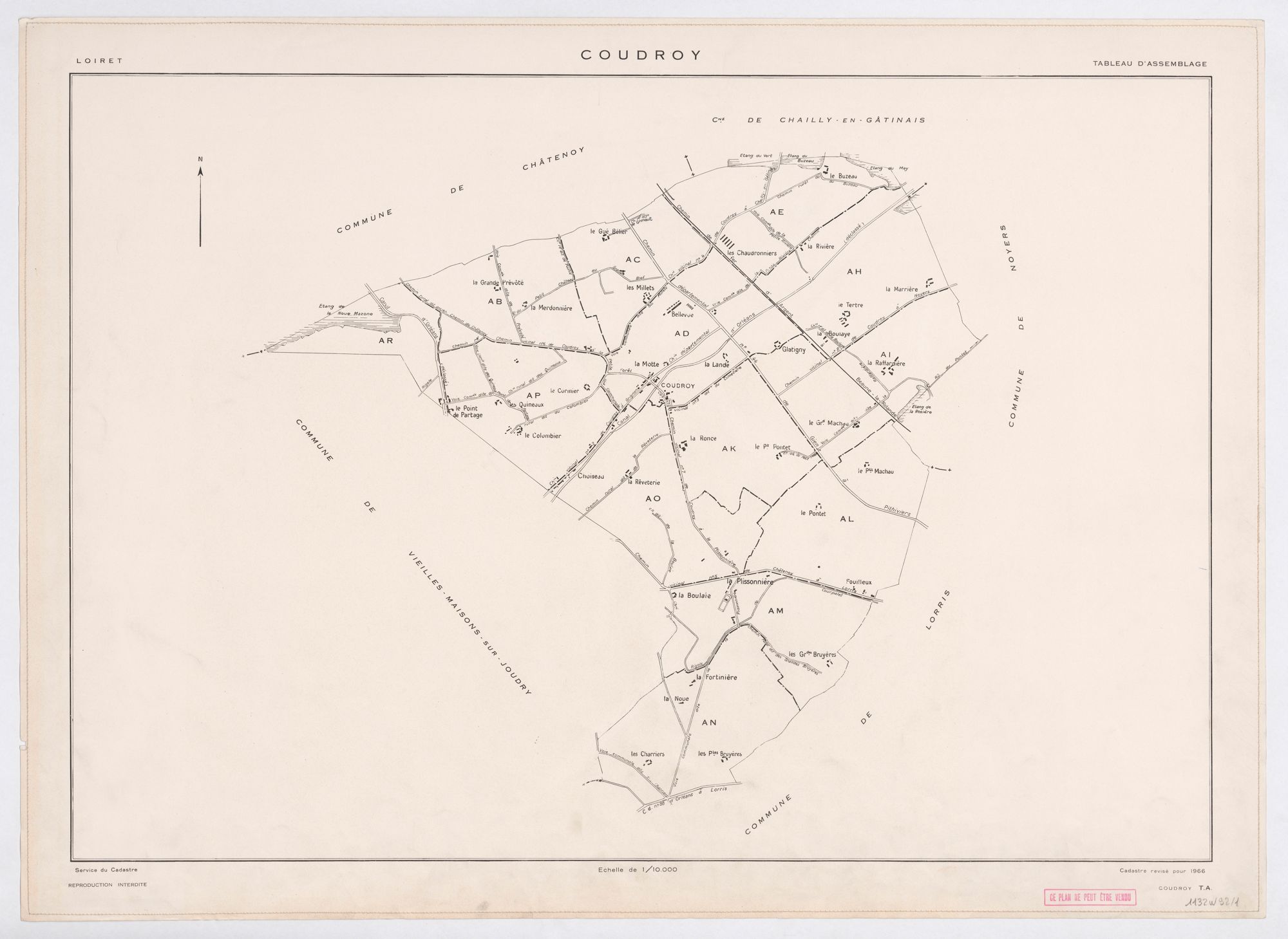 Coudroy - Tableau d'assemblage