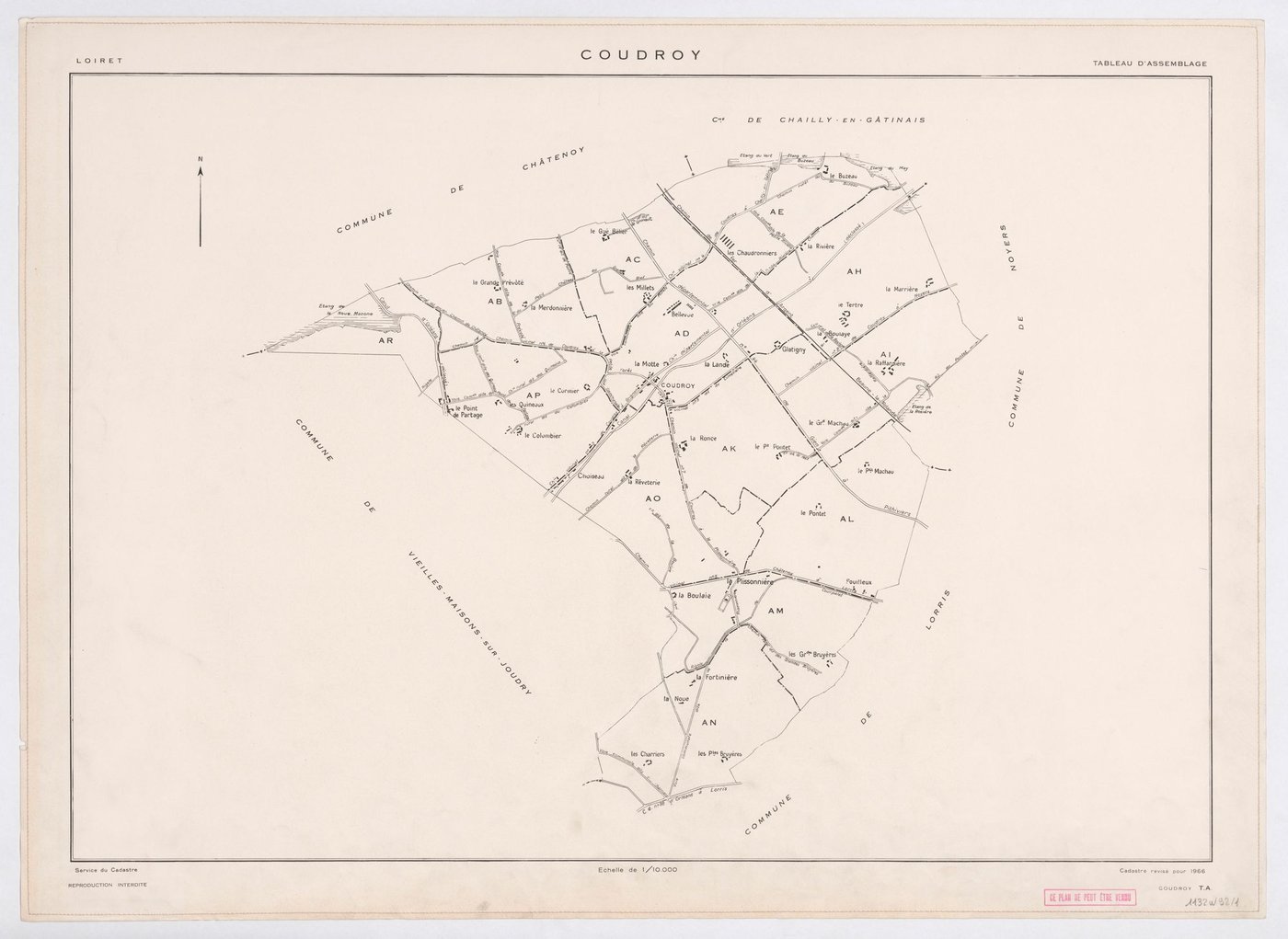 Coudroy - Tableau d'assemblage