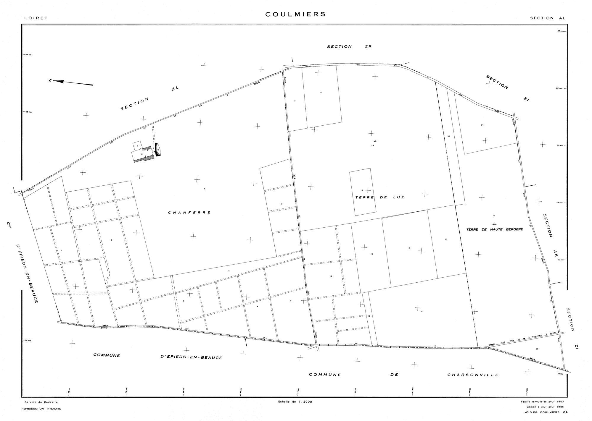 Coulmiers - Sections