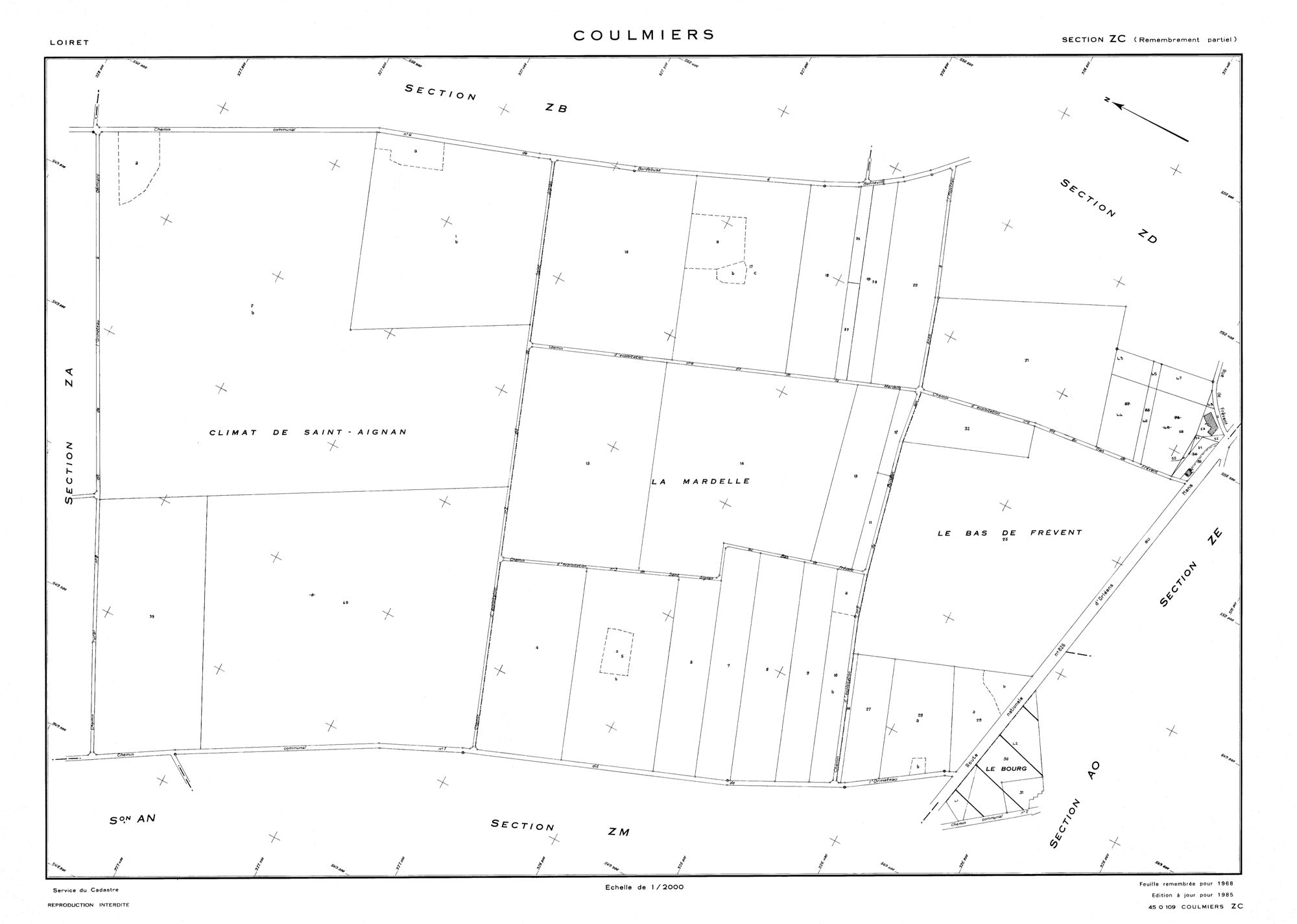 Coulmiers - Sections
