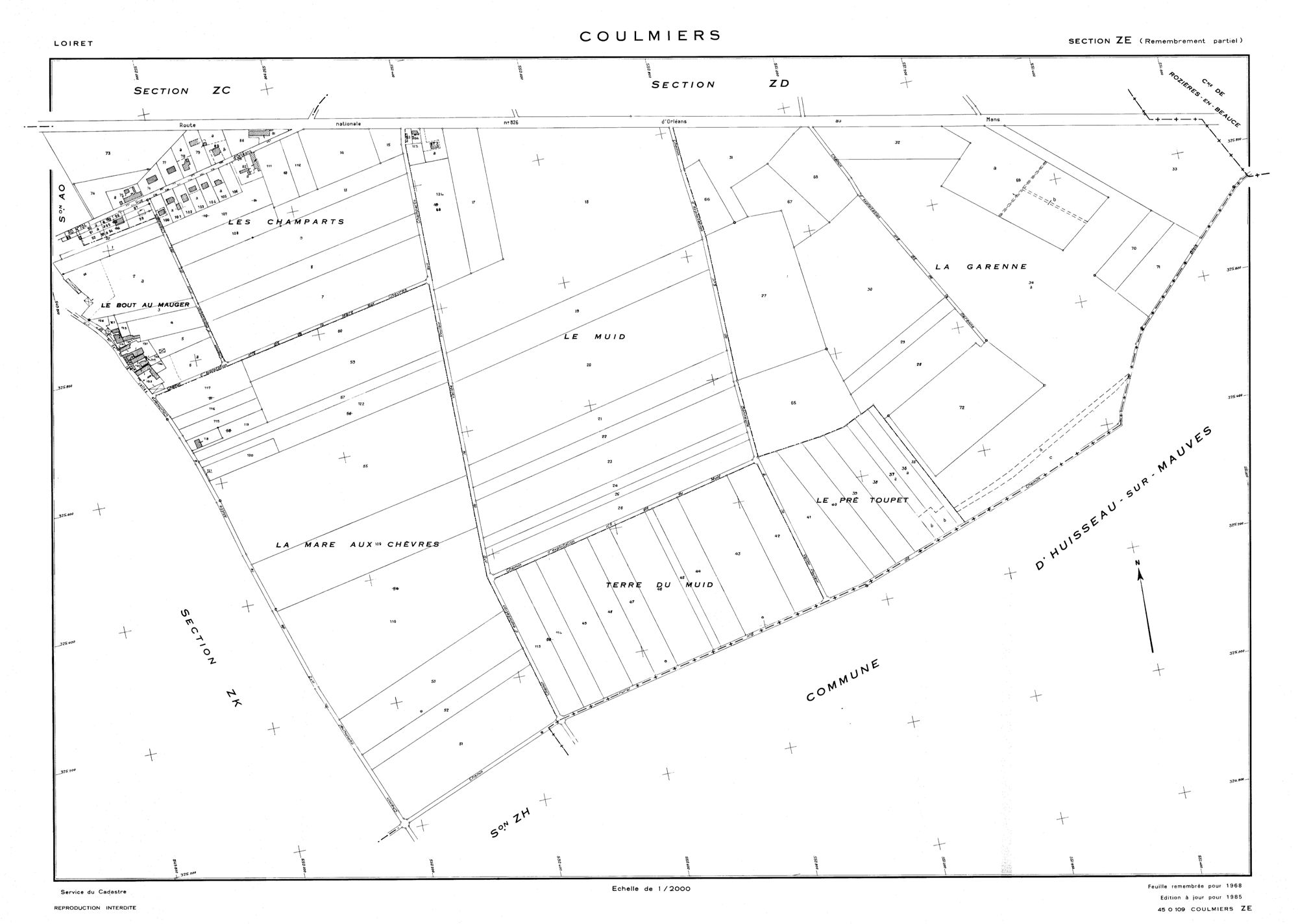 Coulmiers - Sections