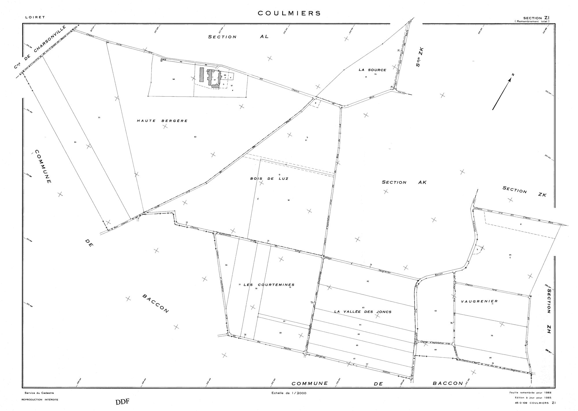 Coulmiers - Sections