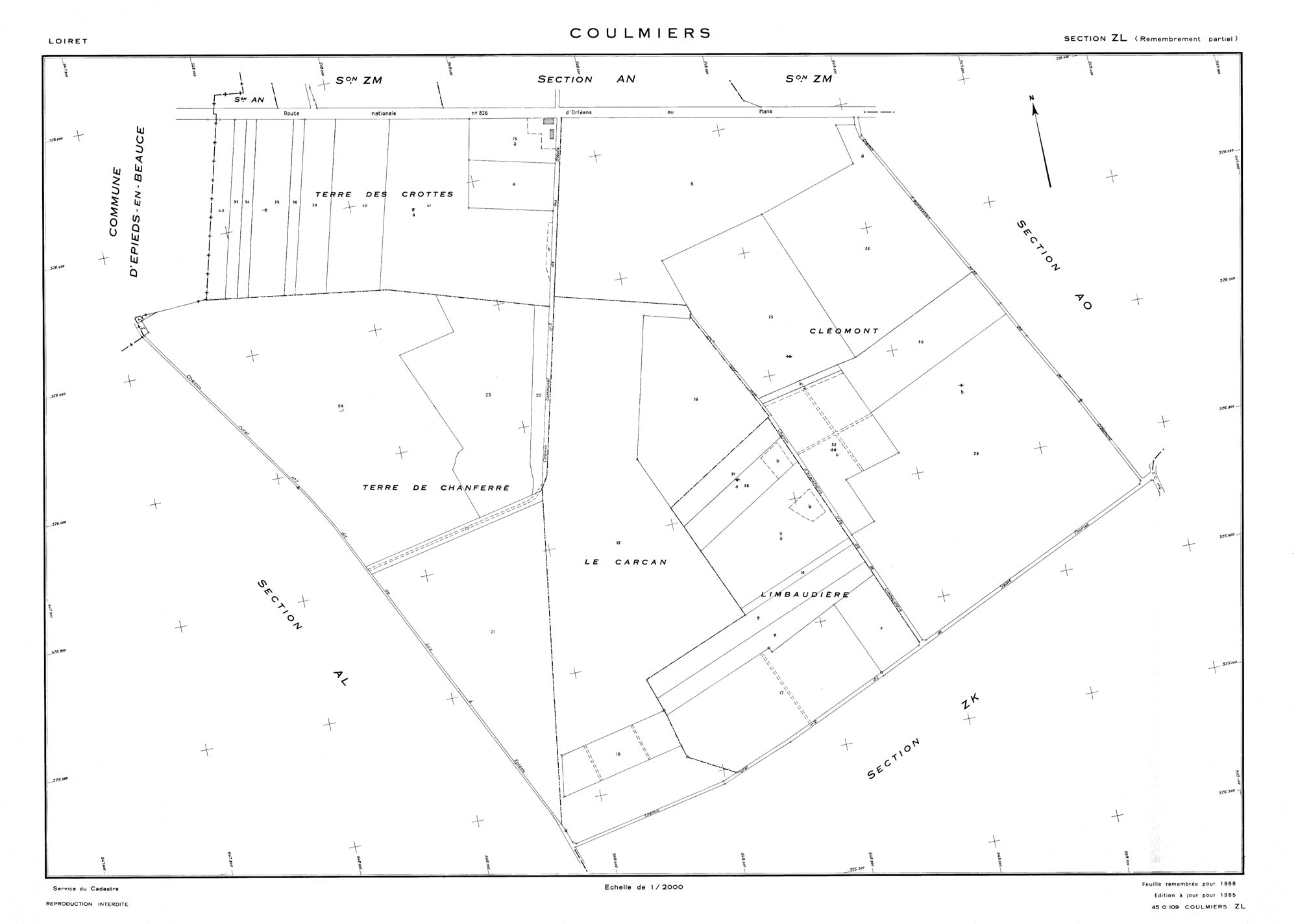 Coulmiers - Sections