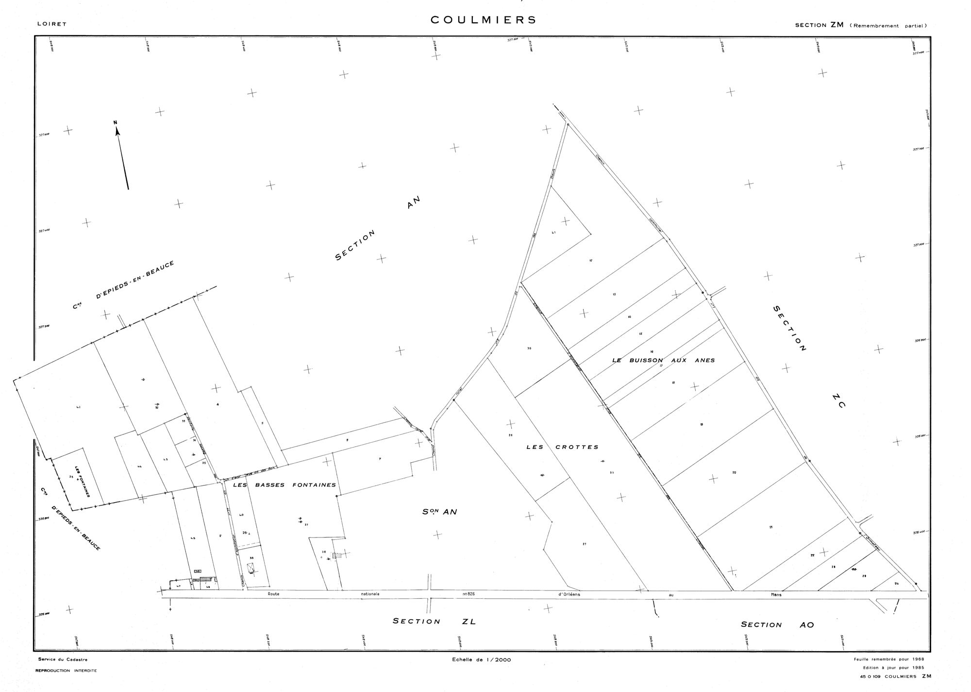 Coulmiers - Sections
