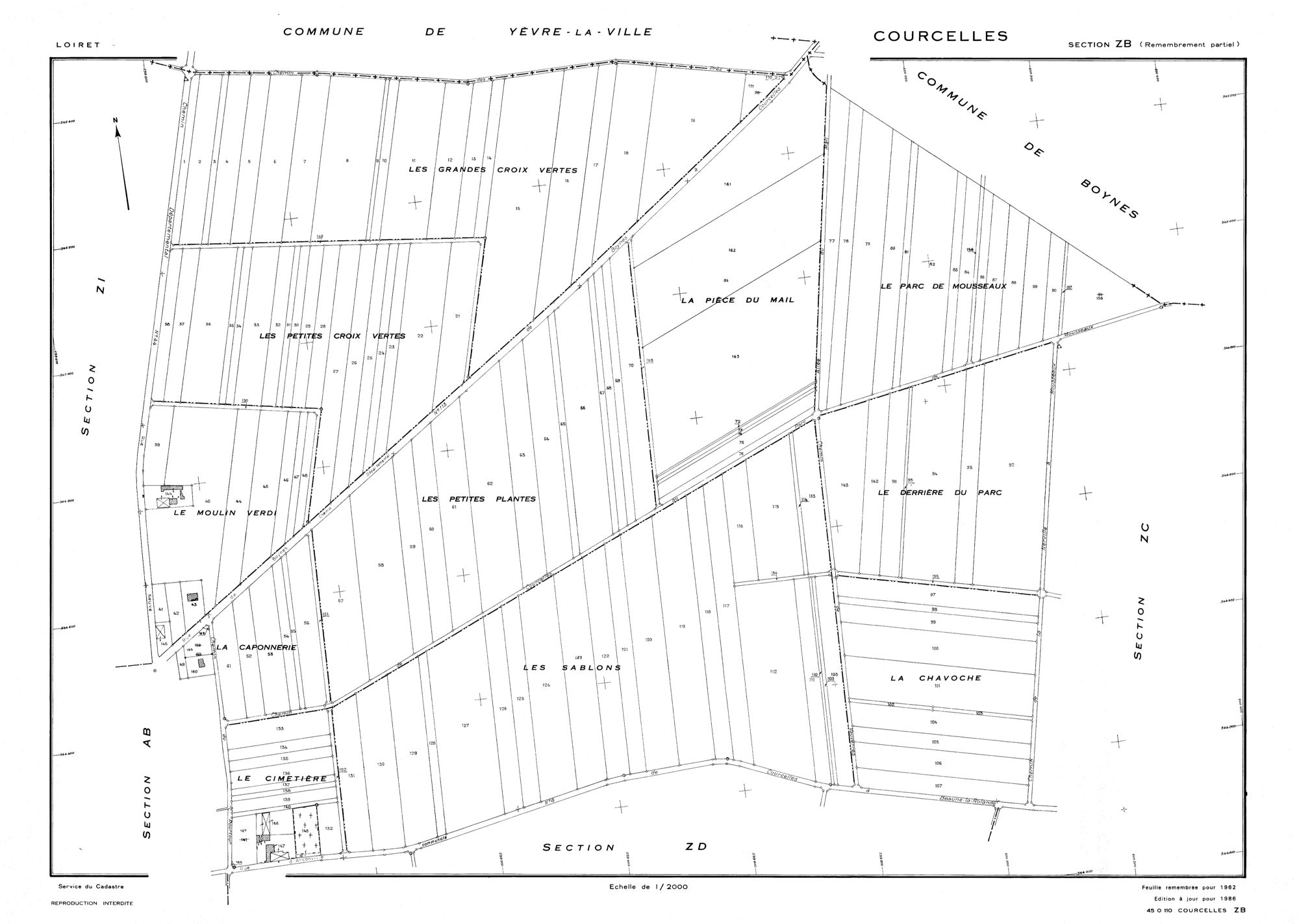 Courcelles - Sections