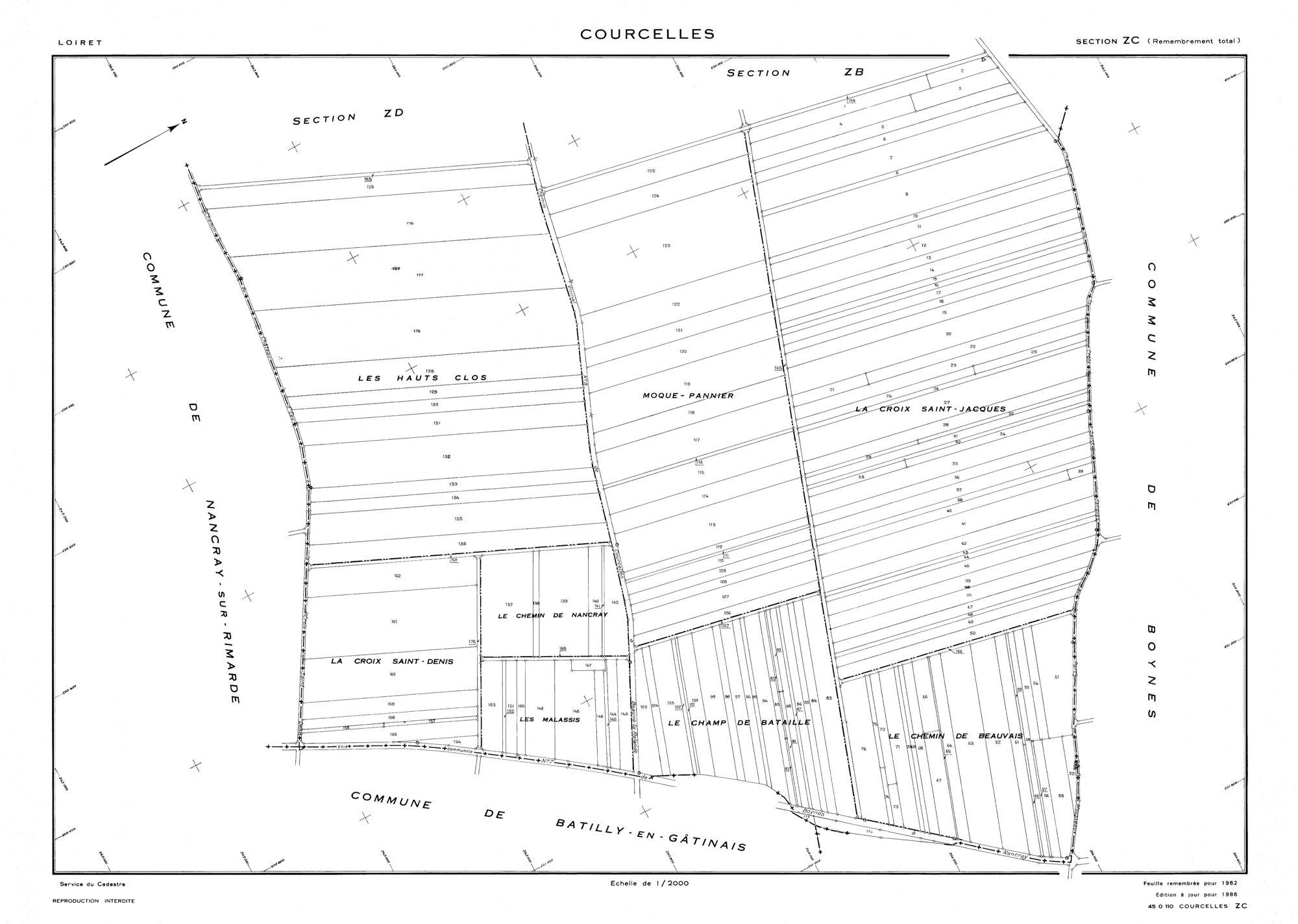 Courcelles - Sections