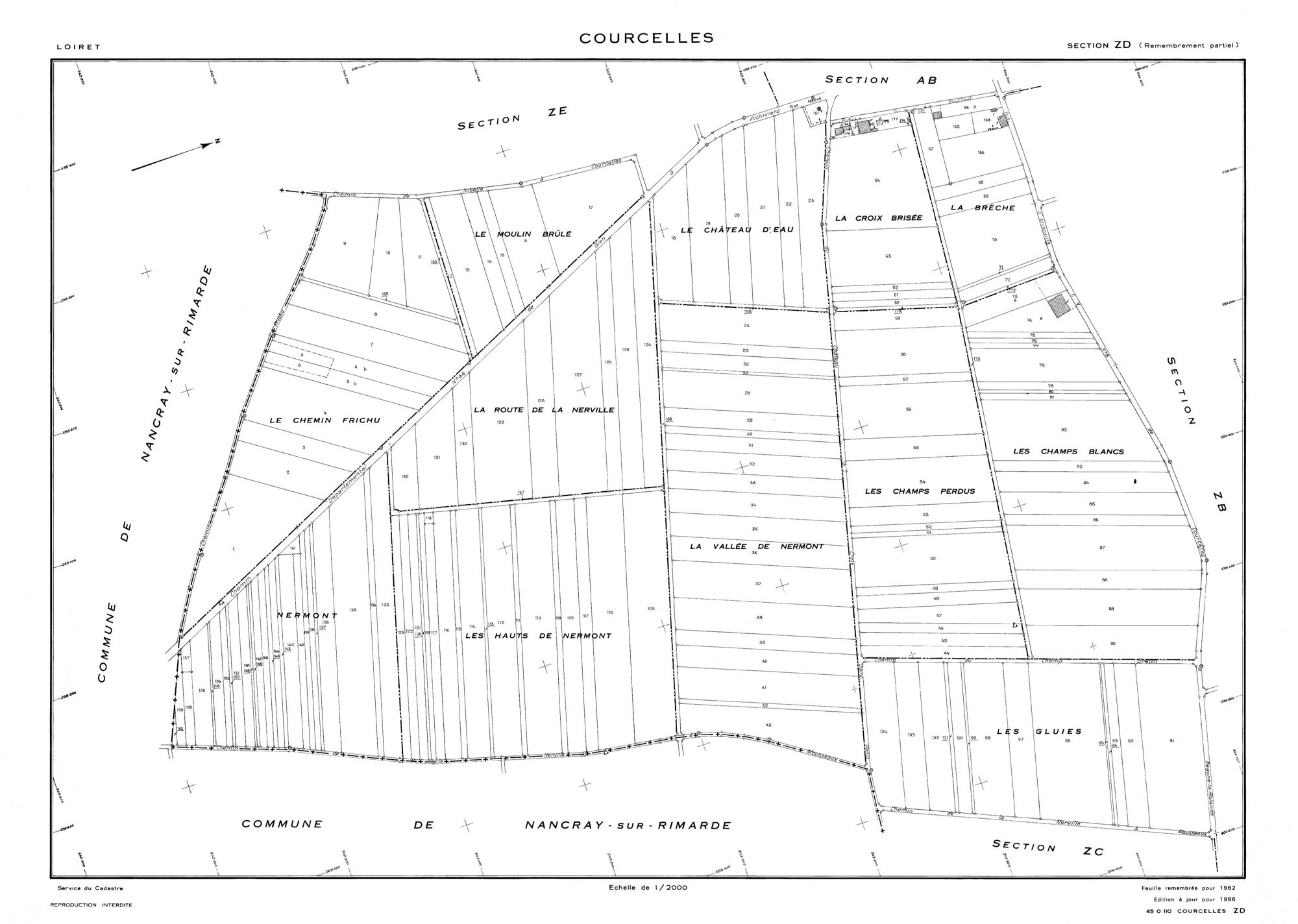 Courcelles - Sections