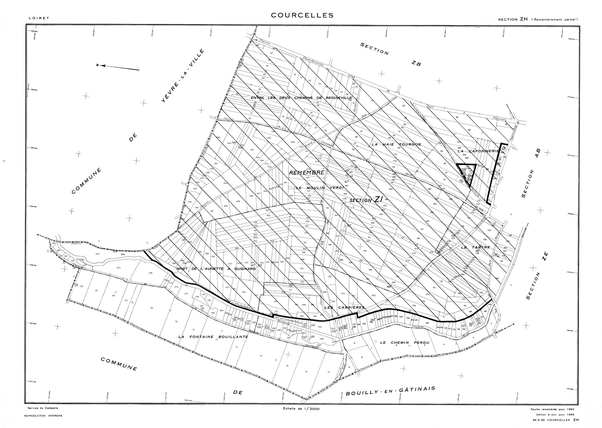 Courcelles - Sections