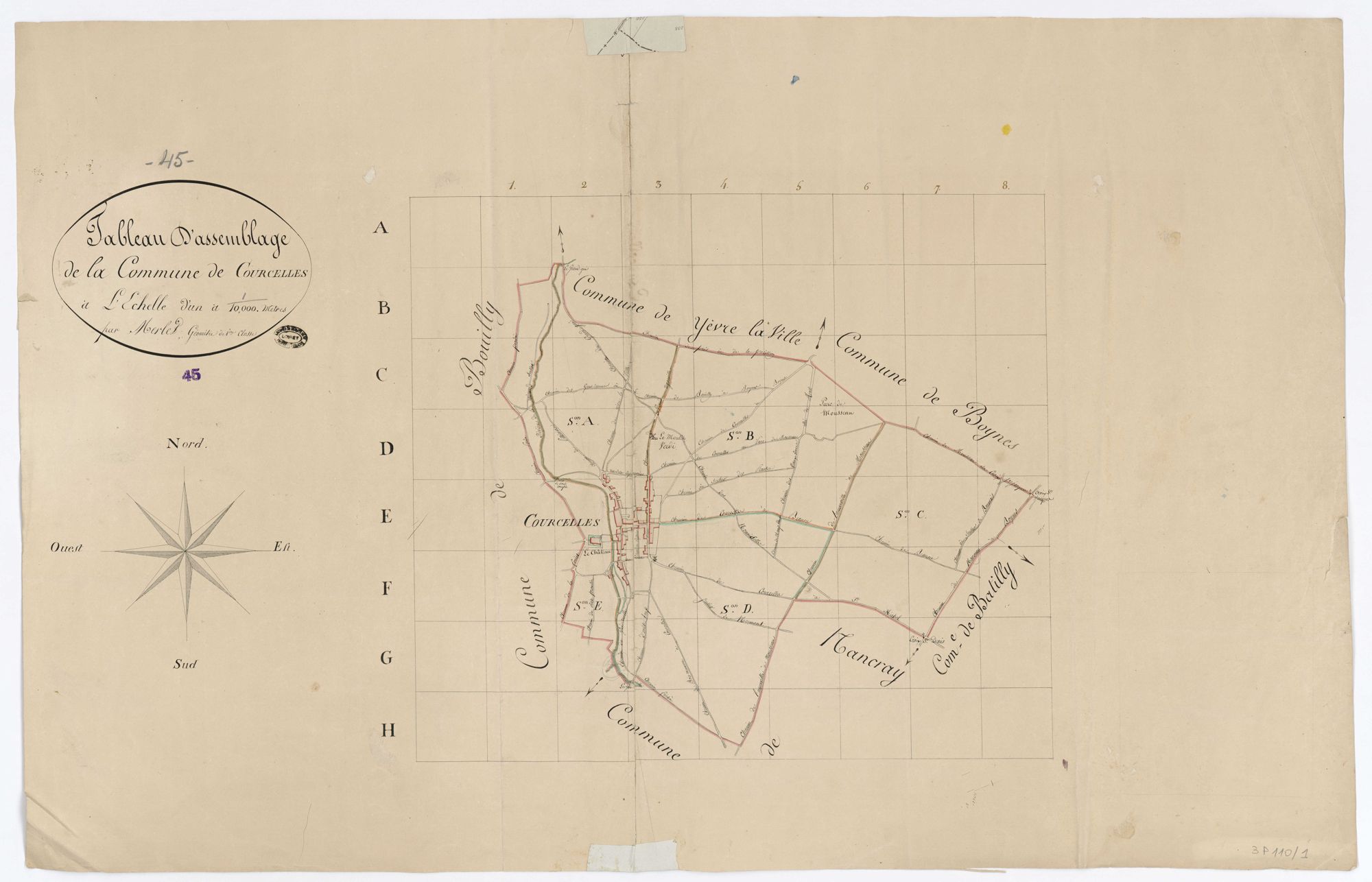 Courcelles - Tableau d'assemblage