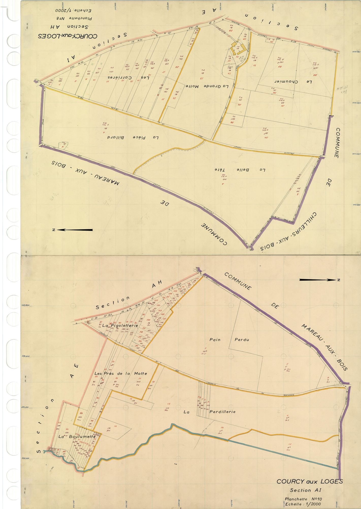 Courcy-aux-Loges - Sections