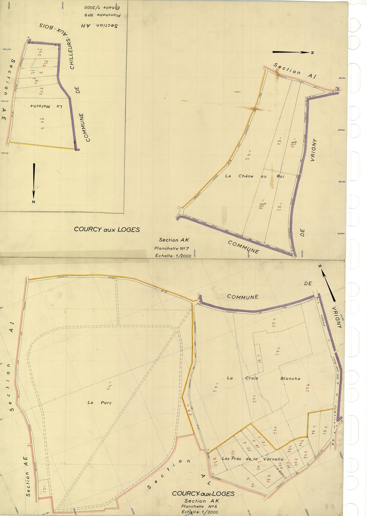 Courcy-aux-Loges - Sections