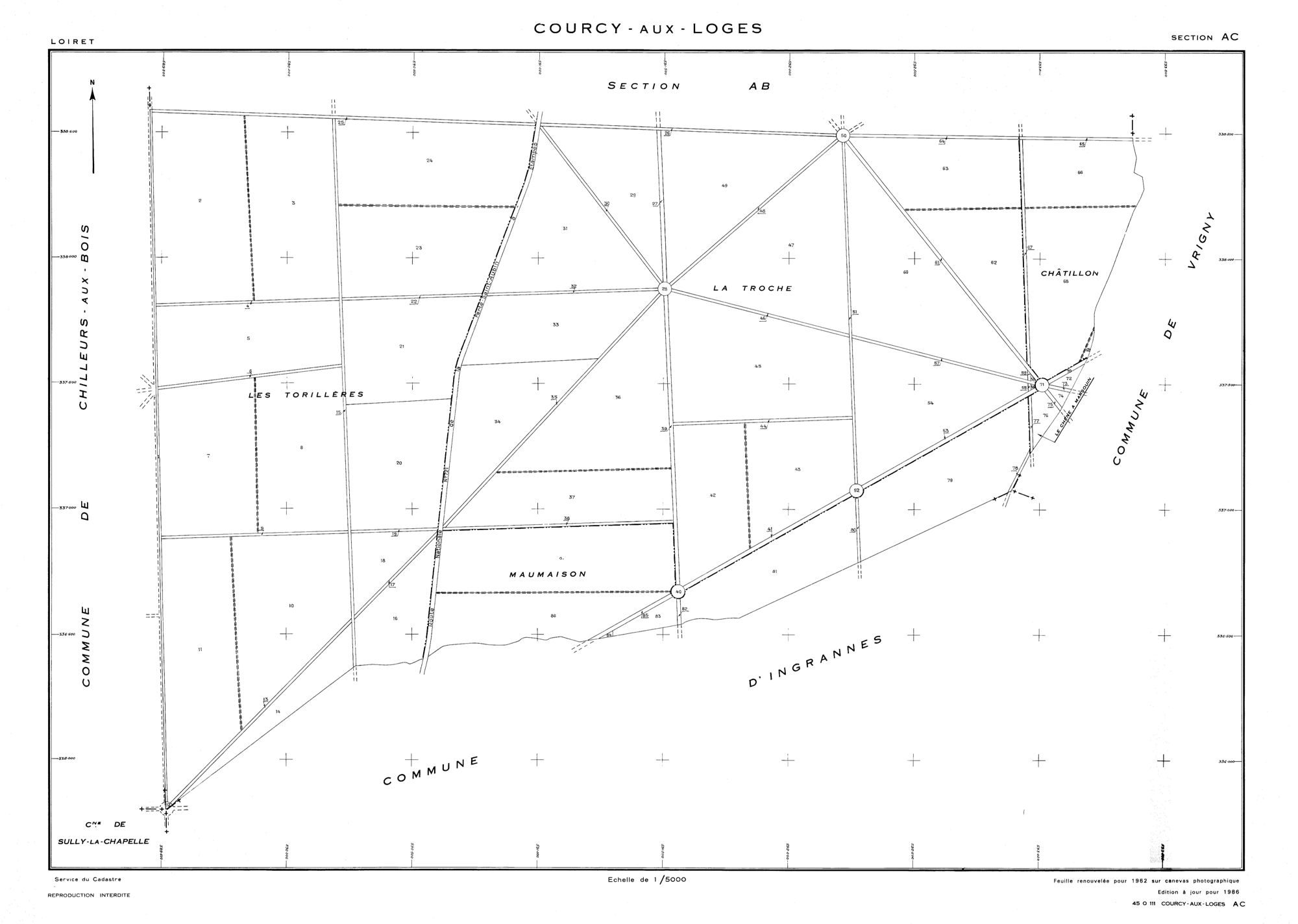 Courcy-aux-Loges - Sections