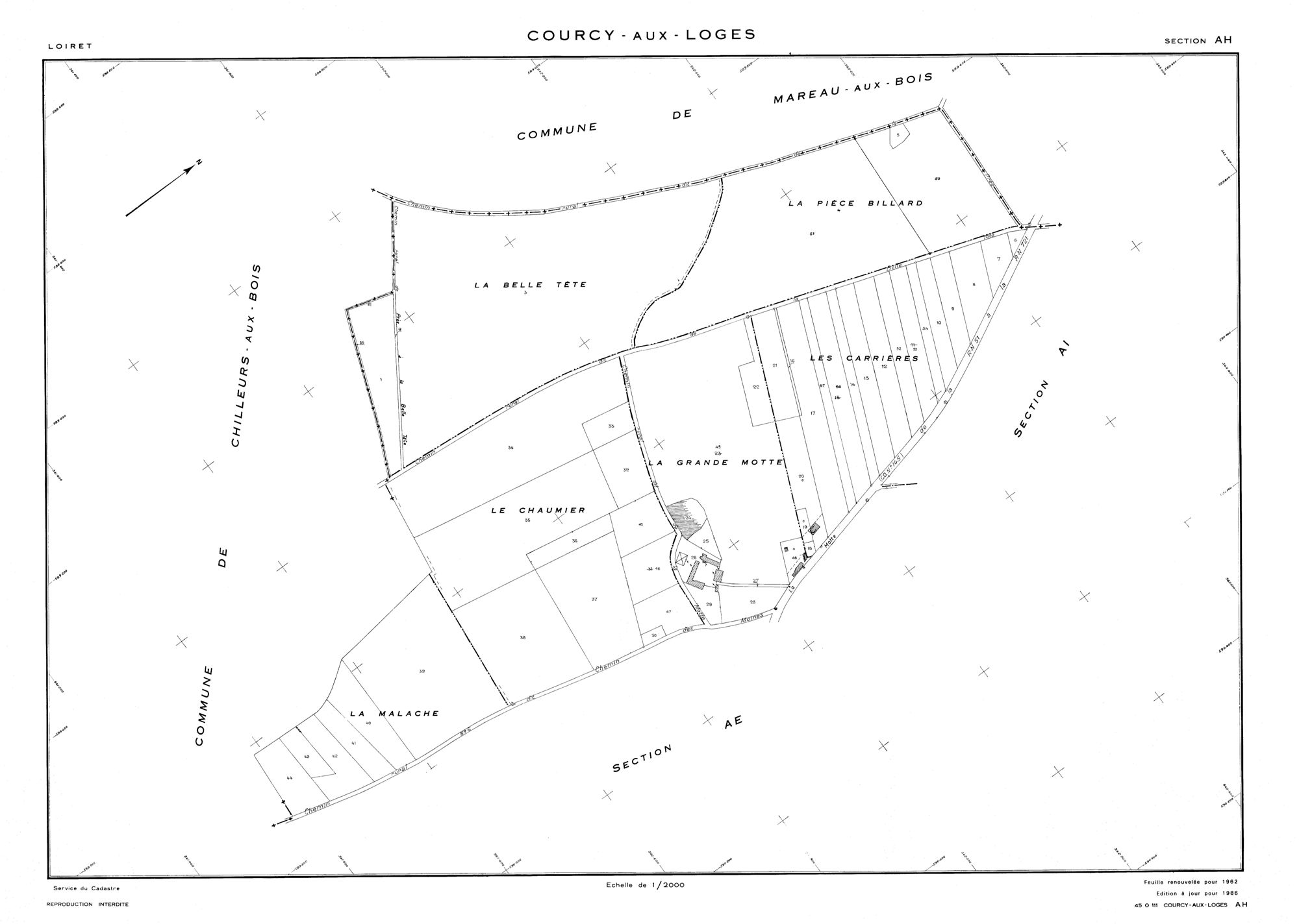Courcy-aux-Loges - Sections