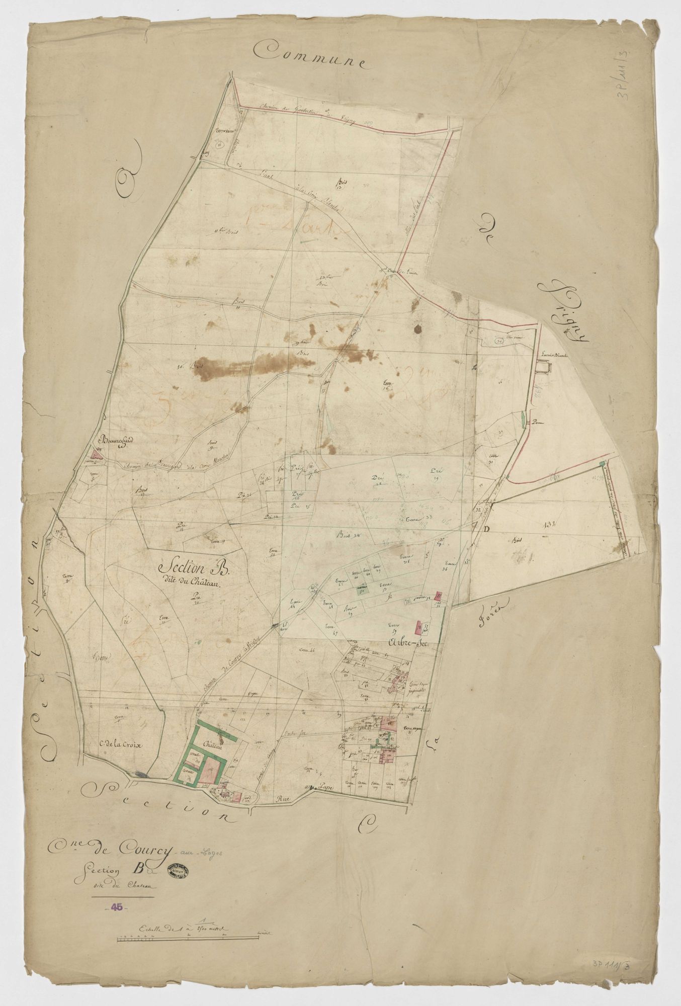Courcy-aux-Loges - Sections
