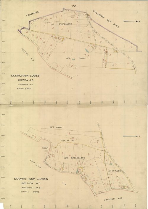 Courcy-aux-Loges - Sections