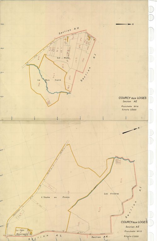 Courcy-aux-Loges - Sections