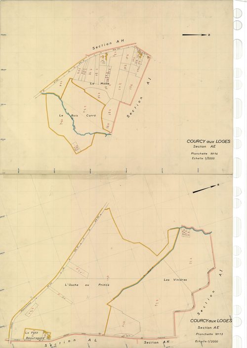 Courcy-aux-Loges - Sections
