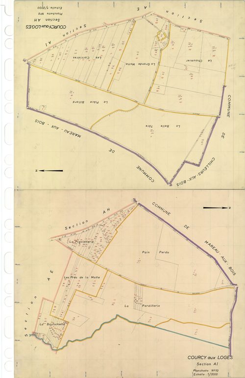 Courcy-aux-Loges - Sections
