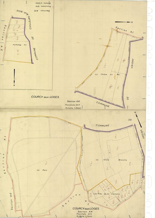 Courcy-aux-Loges - Sections