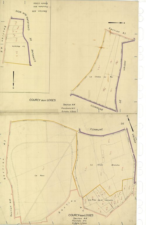 Courcy-aux-Loges - Sections