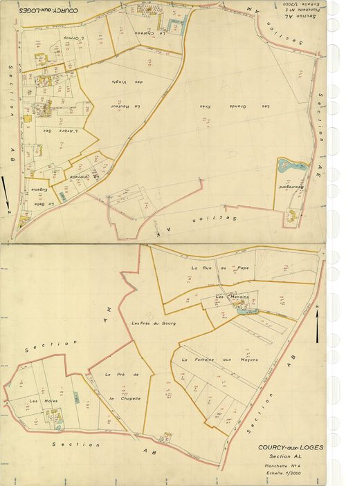 Courcy-aux-Loges - Sections