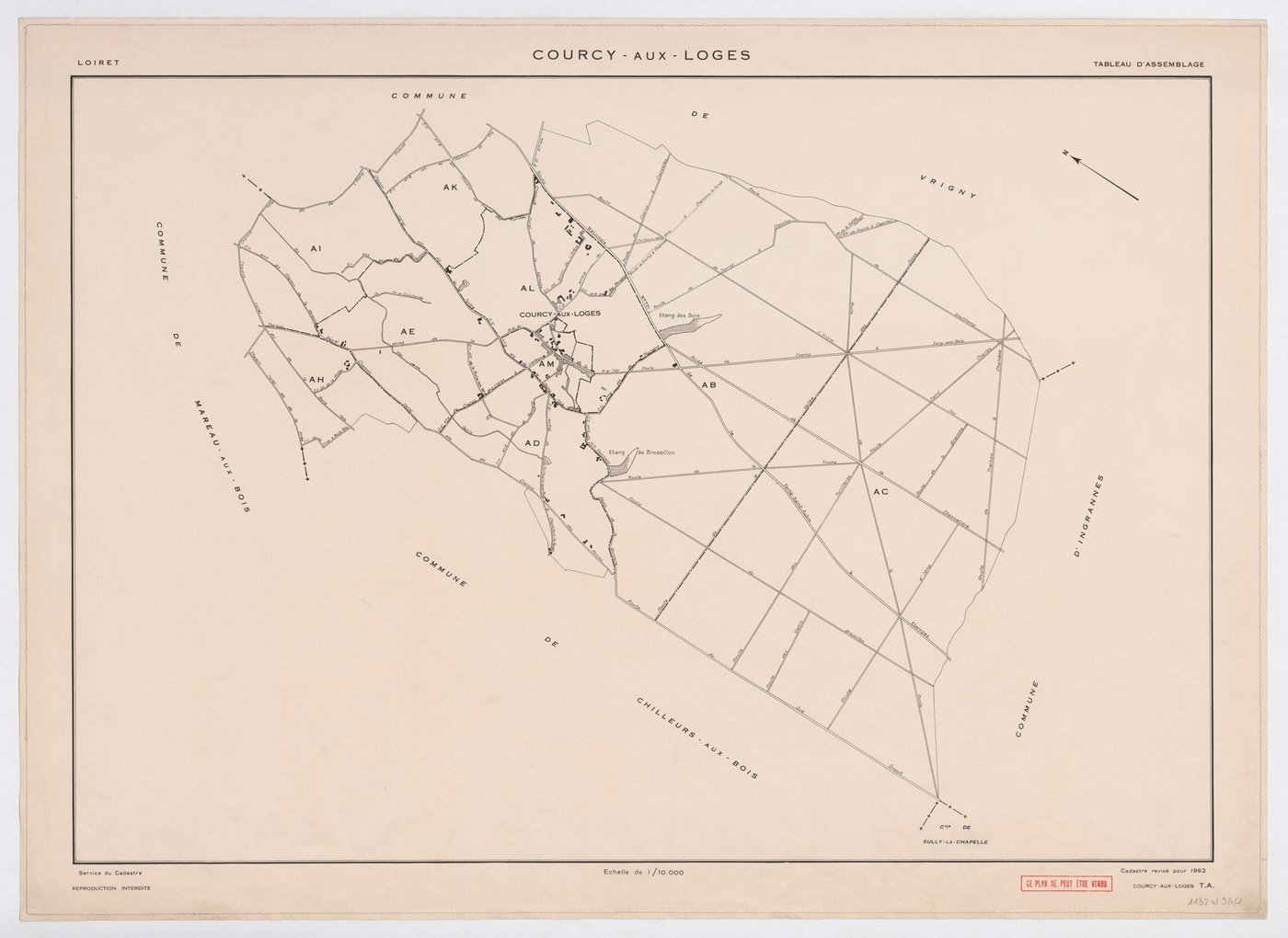 Courcy-aux-Loges - Tableau d'assemblage