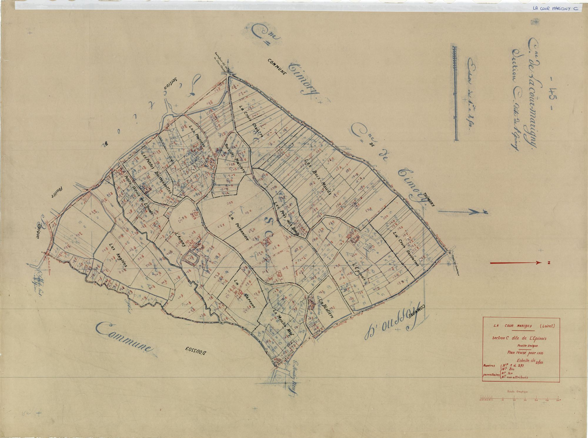 La Cour-Marigny - Sections