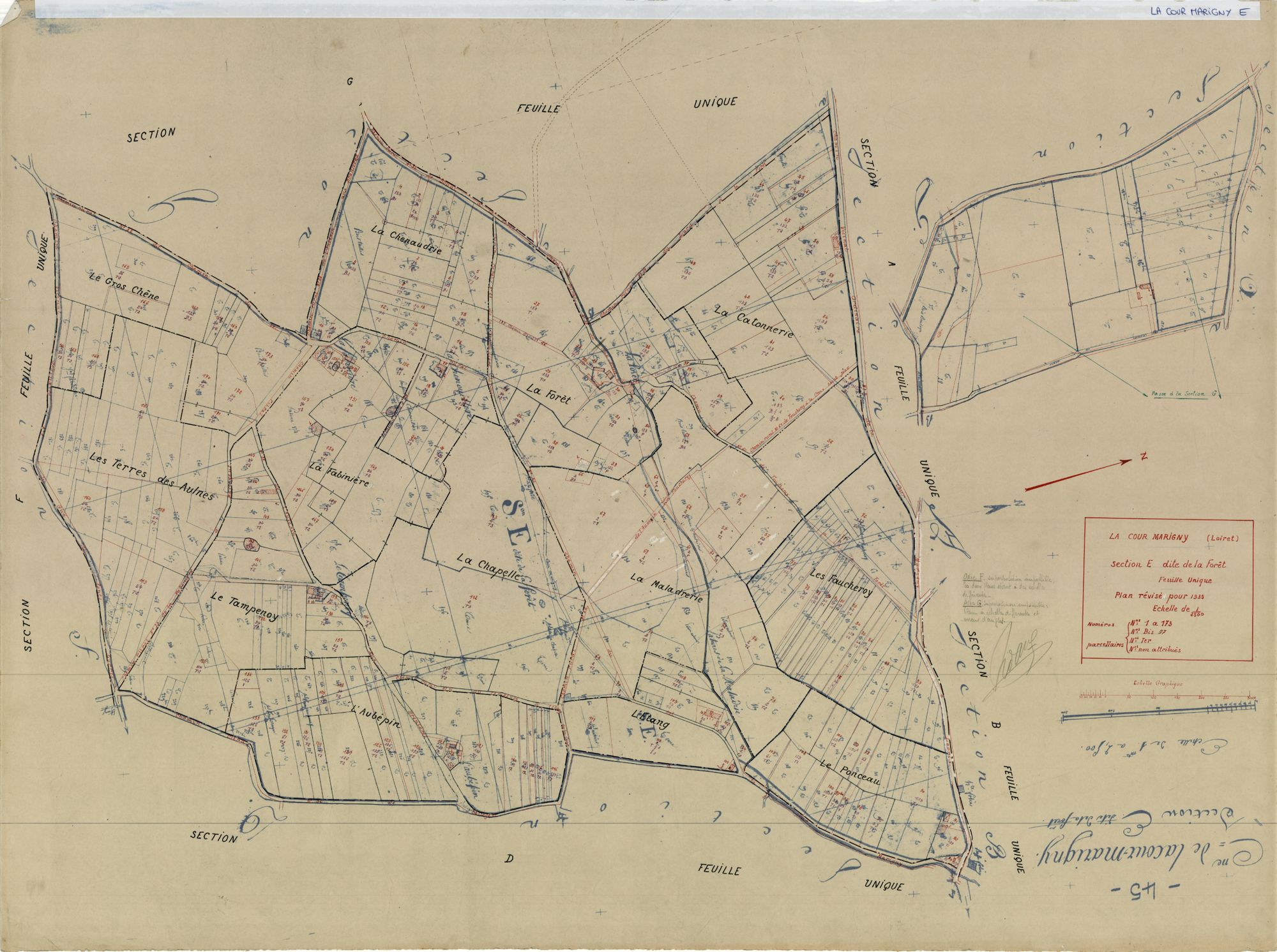 La Cour-Marigny - Sections