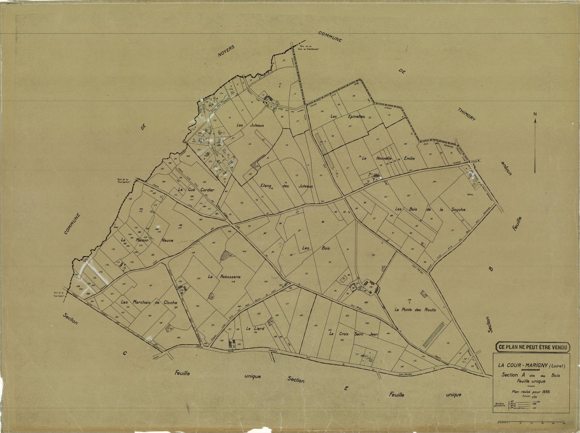 La Cour-Marigny - Sections