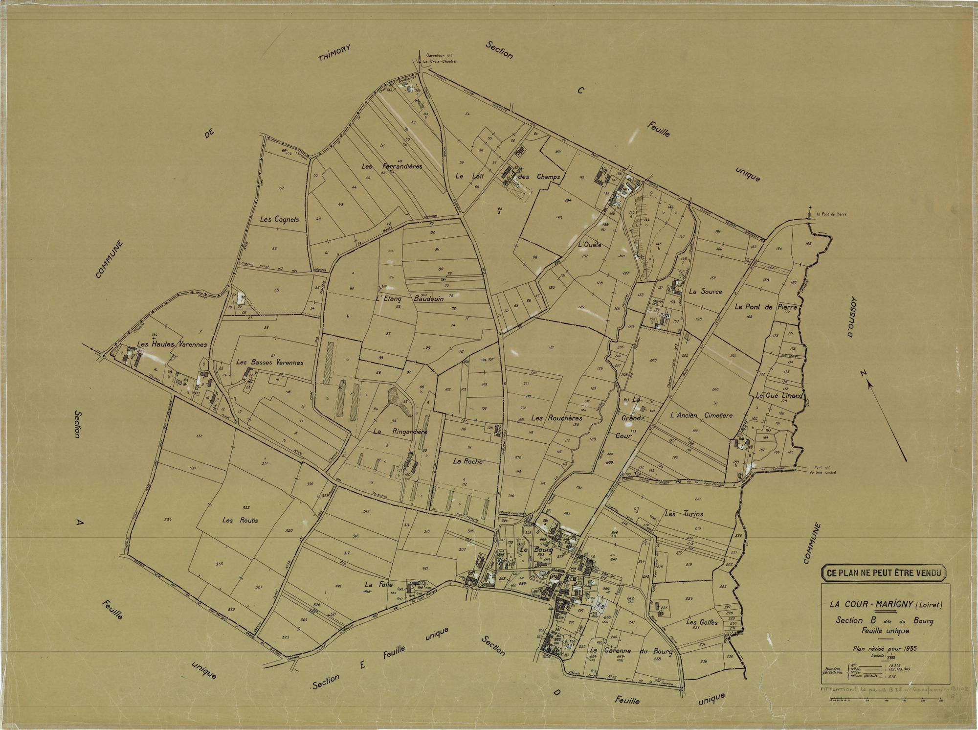 La Cour-Marigny - Sections