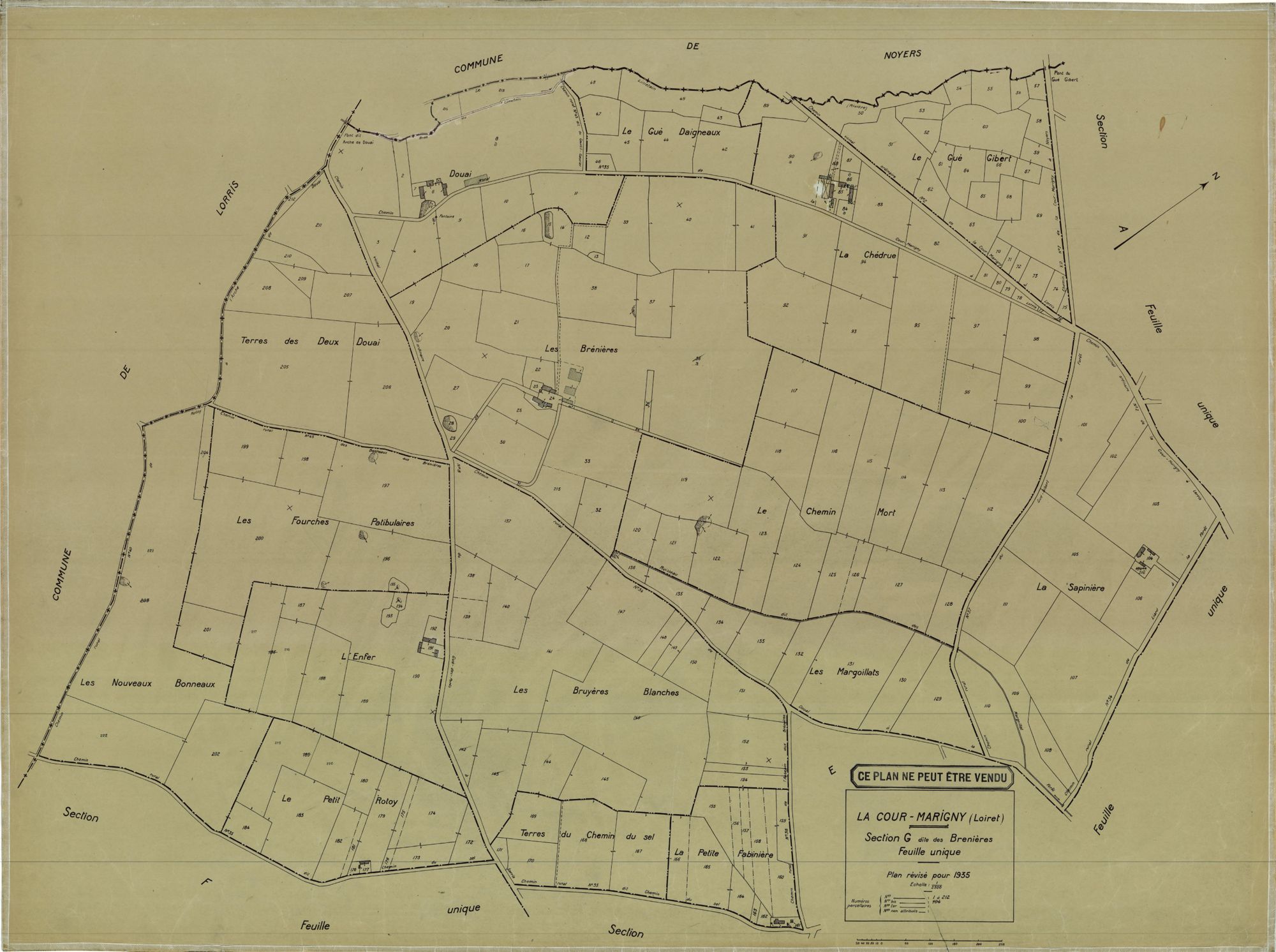 La Cour-Marigny - Sections
