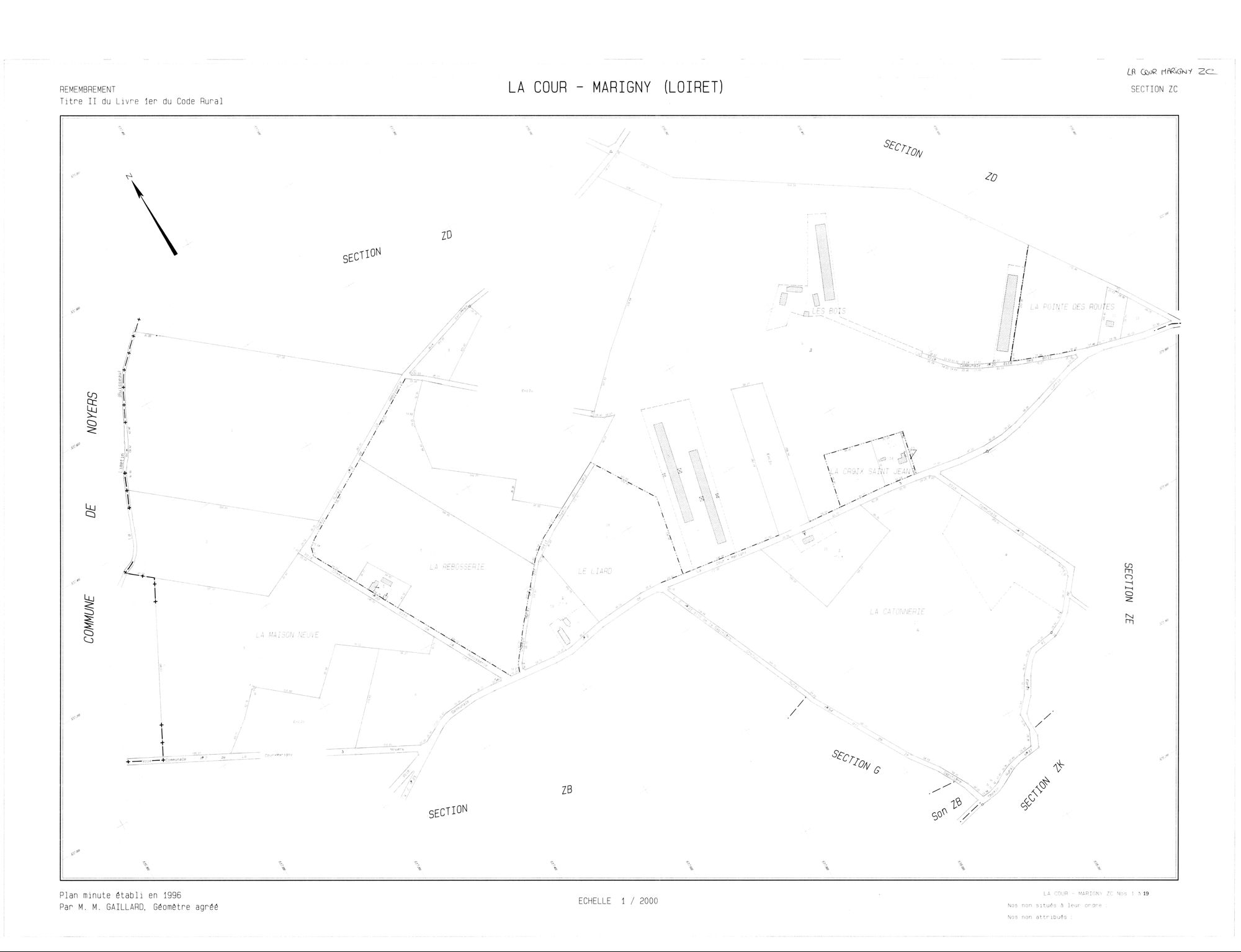 La Cour-Marigny - Sections