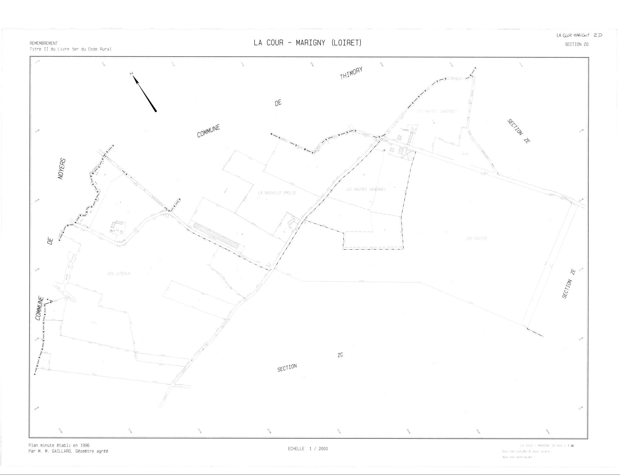 La Cour-Marigny - Sections
