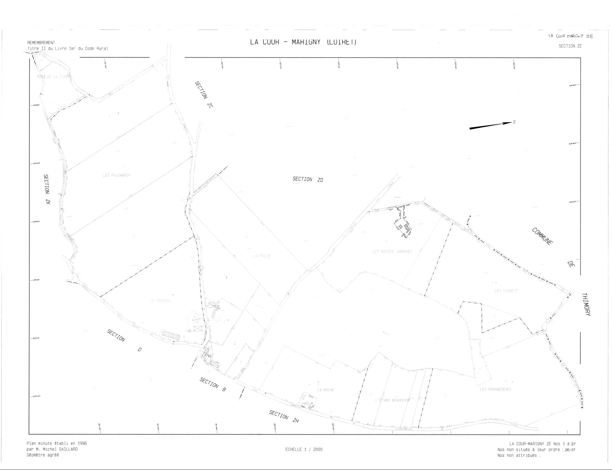 La Cour-Marigny - Sections