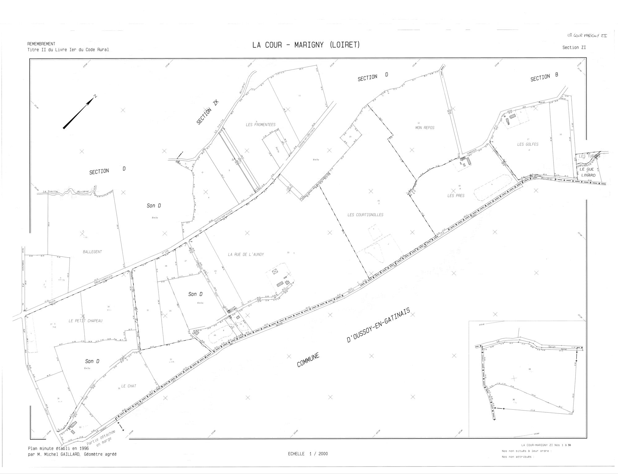 La Cour-Marigny - Sections